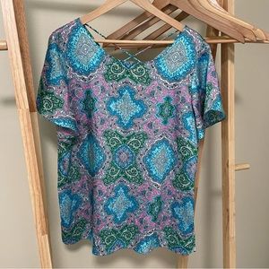 Talbots paisley top